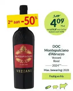 Intermarché DOC Montepulciano d'Abruzzo Vezzani Rood 2024 aanbieding
