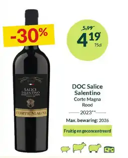 Intermarché DOC Salice Salentino Corte Magna Rood 2023 aanbieding