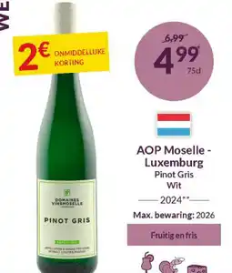 Intermarché AOP Moselle - Luxemburg Pinot Gris Wit 2024 aanbieding