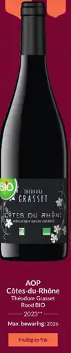 Intermarché AOP Côtes-du-Rhône Théodore Grasset Rood BIO 2023 aanbieding