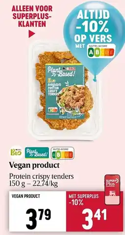 Delhaize Vegan product Protein crispy tenders aanbieding