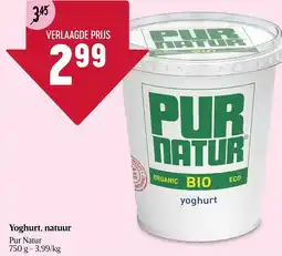 Delhaize Pur Natur Yoghurt, natuur aanbieding