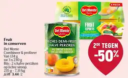 Delhaize Del Monte Fruit in conserven aanbieding