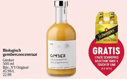 Delhaize Gimber Biologisch gemberconcentraat aanbieding