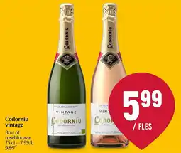 Delhaize Codorniu vintage Brut of rosébiocava aanbieding