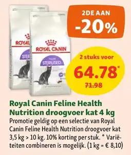 Maxi Zoo Royal Canin Feline Health Nutrition droogvoer kat 4 kg aanbieding