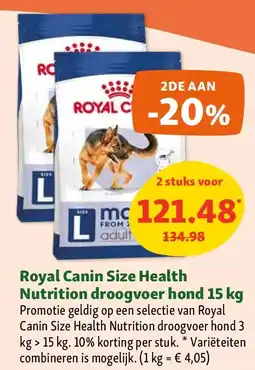 Maxi Zoo Royal Canin Size Health Nutrition droogvoer hond 15 kg aanbieding
