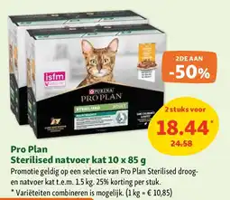 Maxi Zoo Pro Plan Sterilised natvoer kat 10 x 85 g aanbieding