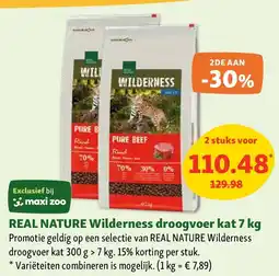 Maxi Zoo REAL NATURE Wilderness droogvoer kat 7 kg aanbieding