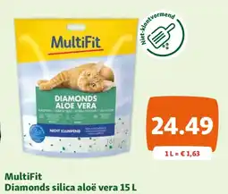 Maxi Zoo MultiFit Diamonds silica aloë vera 15 L aanbieding