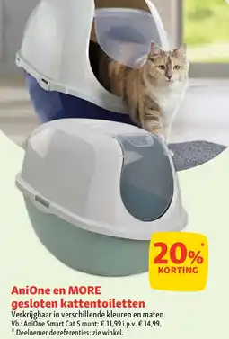 Maxi Zoo AniOne en MORE gesloten kattentoiletten aanbieding