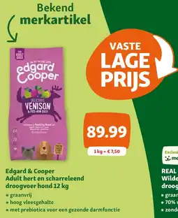 Maxi Zoo Edgard & Cooper Adult hert en scharreleend droogvoer hond 12 kg aanbieding