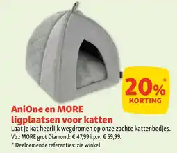 Maxi Zoo AniOne en MORE ligplaatsen voor katten aanbieding