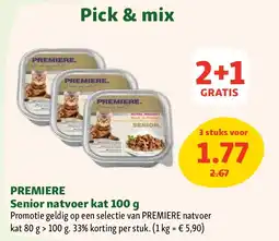 Maxi Zoo PREMIERE Senior natvoer kat 100 g aanbieding