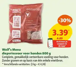 Maxi Zoo Wolf's Menu diepvriesvoer voor honden 800 g aanbieding