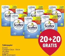Delhaize Scottex complete clean décor toiletpapier aanbieding
