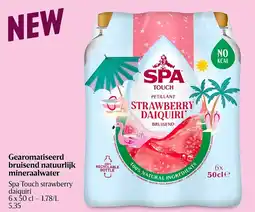 Delhaize Spa touch strawberry daiquiri gearomatiseerd bruisend natuurlijk mineraalwater aanbieding