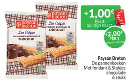 Intermarché Paysan Breton De pannenkoeken Met fondant & Stukjes chocolade aanbieding