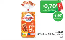 Intermarché Jacquet 14 Tartines P'tit Dej brioche aanbieding