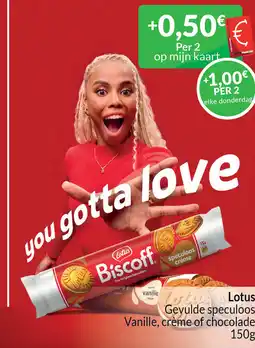 Intermarché Lotus Gevulde speculoos Vanille, crème of chocolade aanbieding