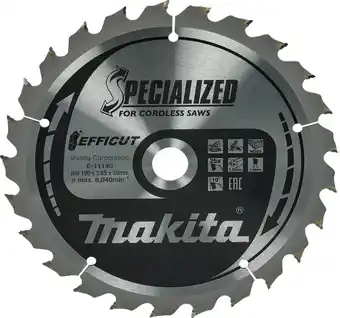Coolblue Makita Afkortzaagblad Hout Efficut 190x20x1,85 25T aanbieding