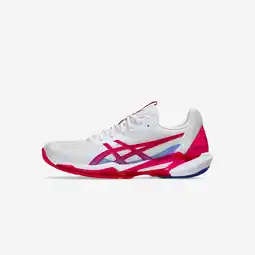 Decathlon Multicourt tennisschoenen voor dames Gel-Solution Speed FF3 wit roze aanbieding