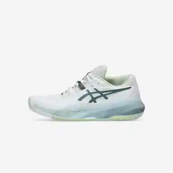 Decathlon Multicourt tennisschoenen voor dames Gel Resolution X wit groen aanbieding