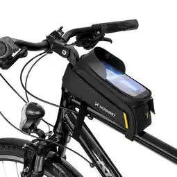 Decathlon Wozinsky fietstas op frame met telefoonhoesje 1L zwart aanbieding