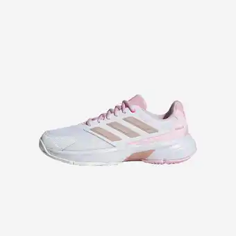 Decathlon Multicourt tennisschoenen voor dames CourtJam Control 3 wit roze aanbieding