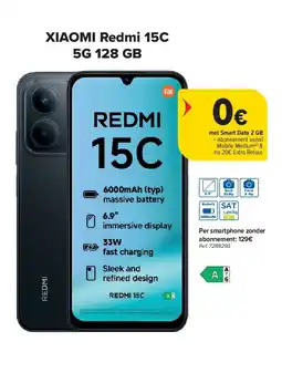 Carrefour XIAOMI Redmi 15C 5G 128 GB aanbieding