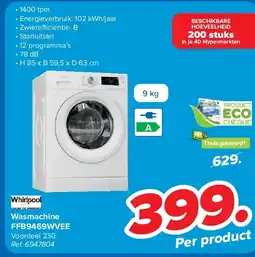 Carrefour Wasmachine FFB9469WVEE aanbieding