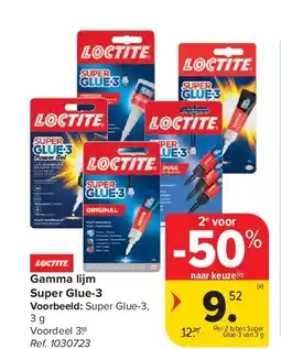 Carrefour Gamma lijm Super Glue-3 aanbieding