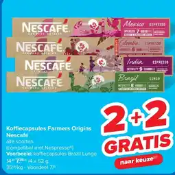 Carrefour Koffiecapsules Farmers Origins Nescafé aanbieding