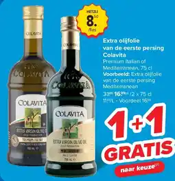 Carrefour Extra olijfolie van de eerste persing Colavita aanbieding
