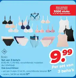 Carrefour Set van 3 beha’s aanbieding
