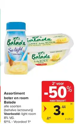 Carrefour Assortiment boter en room Balade aanbieding