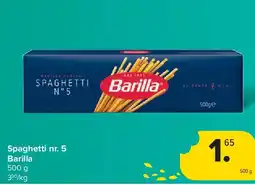 Carrefour Spaghetti nr. 5 Barilla aanbieding