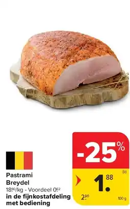 Carrefour Pastrami Breydel aanbieding