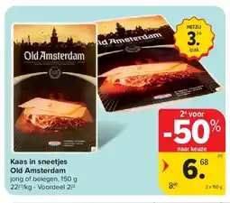 Carrefour Kaas in sneetjes Old Amsterdam aanbieding