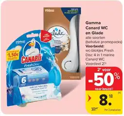 Carrefour Gamma Canard WC en Glade aanbieding