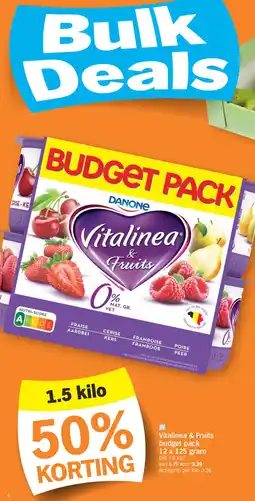 Albert Heijn Vitalinea & Fruits budget pack 12 x 125 gram aanbieding