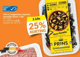Albert Heijn Prins & Dingemanse Zeeuwse mosselen jumbo 2 kilo aanbieding