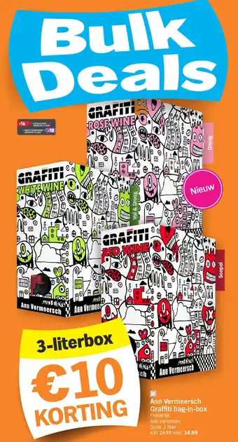 Albert Heijn Ann Vermeersch Graffiti bag-in-box aanbieding