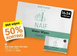 Albert Heijn Naif water wipes 864 stuks aanbieding