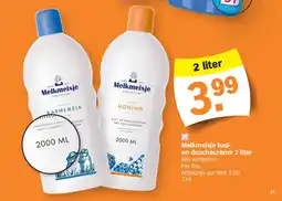 Albert Heijn Melkmeisje baden douchecrème 2 liter aanbieding