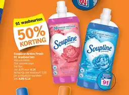 Albert Heijn Soupline Active Fresh 91 wasbeurten aanbieding