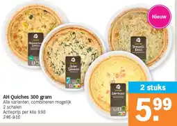Albert Heijn AH Quiches 300 gram aanbieding