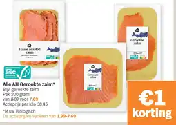 Albert Heijn Alle AH Gerookte zalm aanbieding