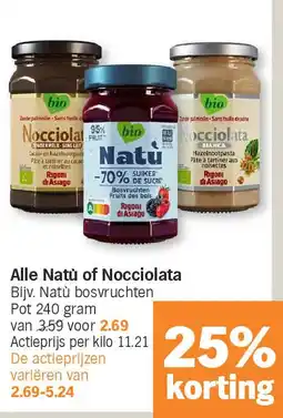 Albert Heijn Alle NatĂą of Nocciolata aanbieding