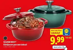 Lidl Silvercrest gietijzeren pan met deksel aanbieding
